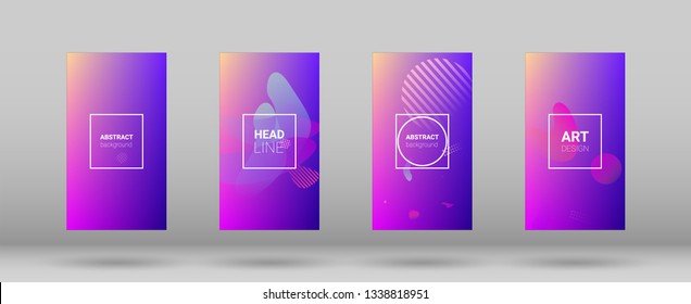 Fluid Shapes. Modern Geometric Pattern. Banner Design Composition. Horizontal Orientation. Fluid Shapes.