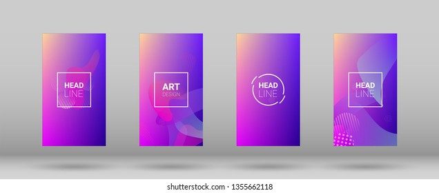 Fluid Shapes. Modern Geometric Pattern. Banner Design Composition. Horizontal Orientation. Fluid Shapes.