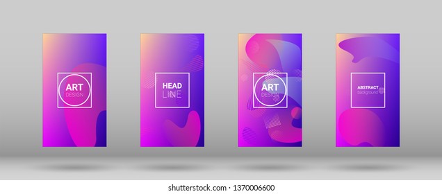 Fluid Shapes. Modern Geometric Pattern. Banner Design Composition. Horizontal Orientation. Fluid Shapes.