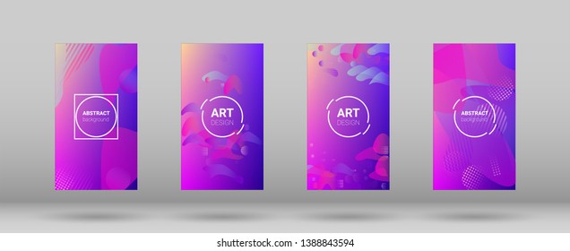 Fluid Shapes. Modern Geometric Pattern. Banner Design Composition. Horizontal Orientation. Fluid Shapes.