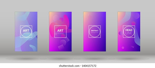 Fluid Shapes. Modern Geometric Pattern. Horizontal Orientation. Banner Design Composition. Fluid Shapes.