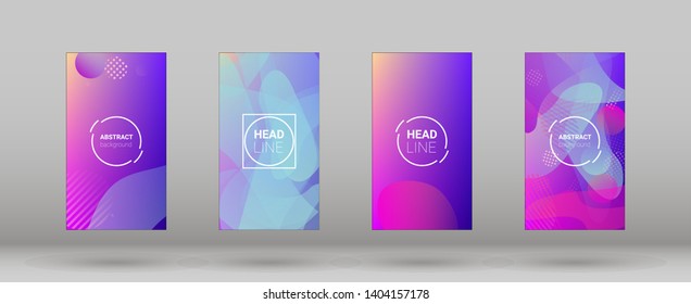 Fluid Shapes. Modern Geometric Pattern. Banner Design Composition. Horizontal Orientation. Fluid Shapes.