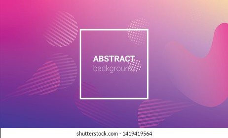 Fluid Shapes. Modern Geometric Pattern. Banner Design Composition. Horizontal Orientation. Fluid Shapes.