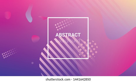 Fluid Shapes. Modern Geometric Pattern. Banner Design Composition. Horizontal Orientation. Fluid Shapes.
