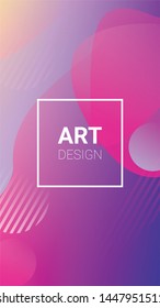 Fluid Shapes. Modern Geometric Pattern. Banner Design Composition. Horizontal Orientation. Fluid Shapes.