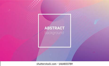 Fluid Shapes. Modern Geometric Pattern. Banner Design Composition. Horizontal Orientation. Fluid Shapes.