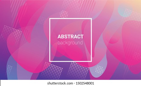 Fluid Shapes. Modern Geometric Pattern. Horizontal Orientation. Banner Design Composition. Fluid Shapes.