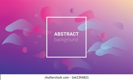 Fluid Shapes. Modern Geometric Pattern. Banner Design Composition. Horizontal Orientation. Fluid Shapes.
