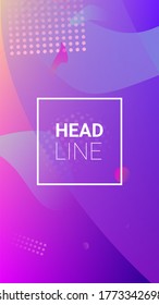 Fluid Shapes. Modern Geometric Pattern. Banner Design Composition. Horizontal Orientation. Fluid Shapes.