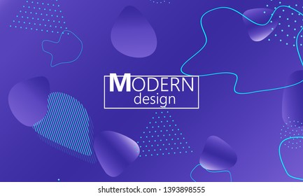 Fluid shapes. Purple 3D background. Modern design. Liquid background. Vector illustration.