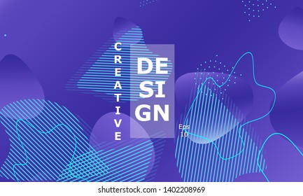 Fluid shapes. Purple 3D background. Modern design. Liquid background. Vector illustration.