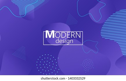 Fluid shapes. Purple 3D background. Modern design. Liquid background. Vector illustration.