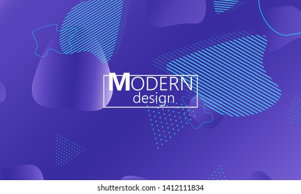 Fluid shapes. Purple 3D background. Modern design. Liquid background. Vector illustration.