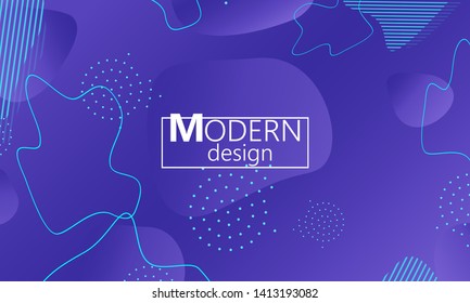 Fluid shapes. Purple 3D background. Modern design. Liquid background. Vector illustration.