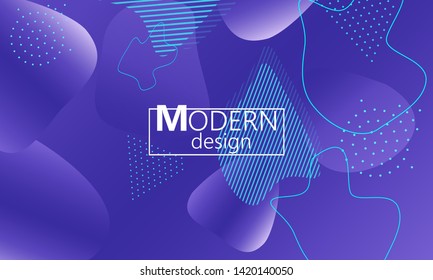 Fluid shapes. Purple 3D background. Modern design. Liquid background. Vector illustration.