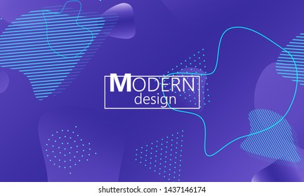 Fluid shapes. Purple 3D background. Modern design. Liquid background. Vector illustration.