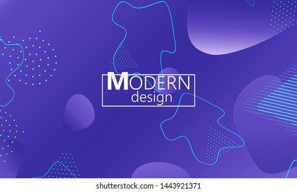 Fluid shapes. Purple 3D background. Modern design. Liquid background. Vector illustration.