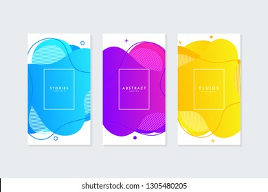 Fluid shapes template for social media stories. Banner or background for social media.