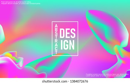 Fluid shapes. Trendy gradient colors. Pink background. Abstract fluid wallpaper. Vector illustration.