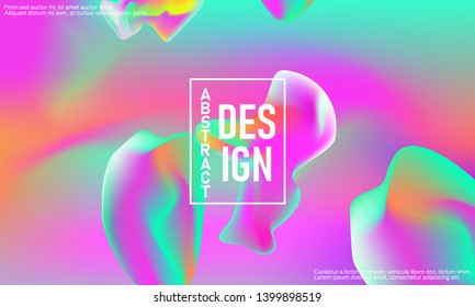 Fluid shapes. Trendy gradient colors. Pink background. Abstract fluid wallpaper. Vector illustration.