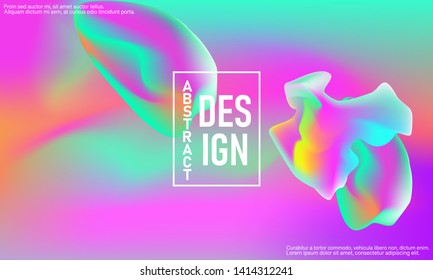 Fluid shapes. Trendy gradient colors. Pink background. Abstract fluid wallpaper. Vector illustration.