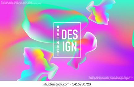 Fluid shapes. Trendy gradient colors. Pink background. Abstract fluid wallpaper. Vector illustration.