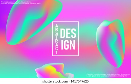 Fluid shapes. Trendy gradient colors. Pink background. Abstract fluid wallpaper. Vector illustration.