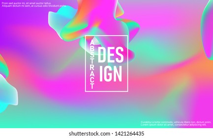 Fluid shapes. Trendy gradient colors. Pink background. Abstract fluid wallpaper. Vector illustration.