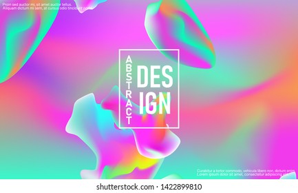 Fluid shapes. Trendy gradient colors. Pink background. Abstract fluid wallpaper. Vector illustration.