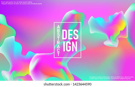 Fluid shapes. Trendy gradient colors. Pink background. Abstract fluid wallpaper. Vector illustration.