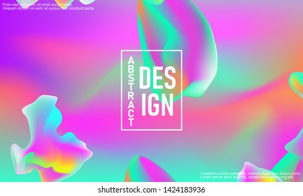 Fluid shapes. Trendy gradient colors. Pink background. Abstract fluid wallpaper. Vector illustration.