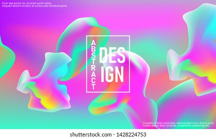 Fluid shapes. Trendy gradient colors. Pink background. Abstract fluid wallpaper. Vector illustration.