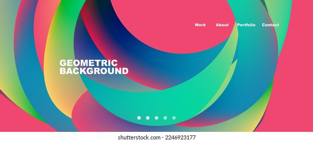 Fluid shapes vector abstract background