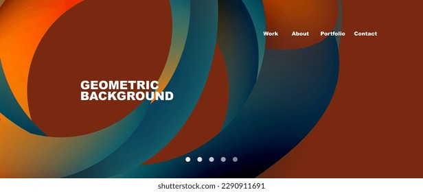 Fluid shapes vector abstract background