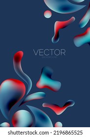 El fluido da forma al fondo vertical del fondo del fondo. Ilustración vectorial para el fondo del banner o la página de aterrizaje