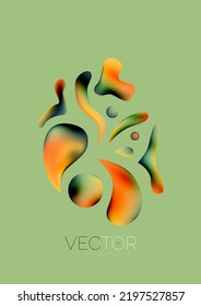 Fluid shapes vertical wallpaper background. Vector illustration for banner background or landing page