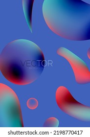 Fluid shapes vertical wallpaper background. Vector illustration for banner background or landing page
