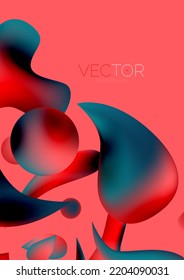 Fluid shapes vertical wallpaper background. Vector illustration for banner background or landing page