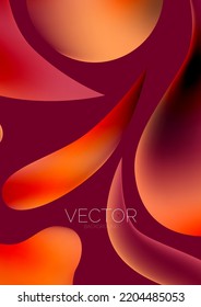 El fluido da forma al fondo vertical del fondo del fondo. Ilustración vectorial para el fondo del banner o la página de aterrizaje