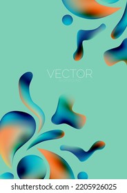 Fluid shapes vertical wallpaper background. Vector illustration for banner background or landing page