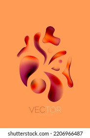 Fluid shapes vertical wallpaper background. Vector illustration for banner background or landing page
