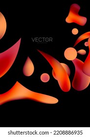 El fluido da forma al fondo vertical del fondo del fondo. Ilustración vectorial para el fondo del banner o la página de aterrizaje