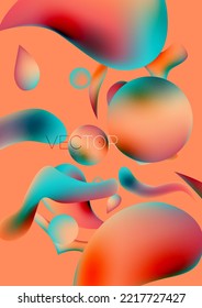 Fluid shapes vertical wallpaper background. Vector illustration for banner background or landing page