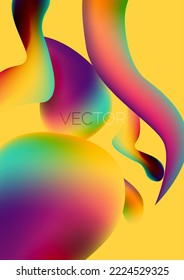 Fluid shapes vertical wallpaper background. Vector illustration for banner background or landing page