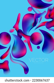 Fluid shapes vertical wallpaper background. Vector illustration for banner background or landing page