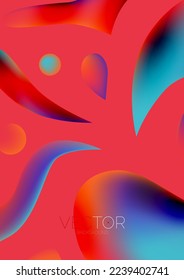 El fluido da forma al fondo vertical del fondo del fondo. Ilustración vectorial para el fondo del banner o la página de aterrizaje