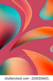 Fluid shapes vertical wallpaper background. Vector illustration for banner background or landing page
