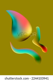 El fluido da forma al fondo vertical del fondo del fondo. Ilustración vectorial para el fondo del banner o la página de aterrizaje