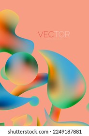 El fluido da forma al fondo vertical del fondo del fondo. Ilustración vectorial para el fondo del banner o la página de aterrizaje