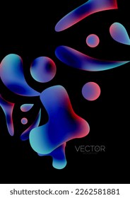 El fluido da forma al fondo vertical del fondo del fondo. Ilustración vectorial para el fondo del banner o la página de aterrizaje